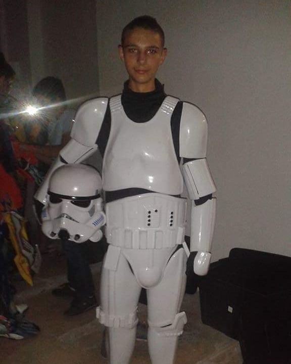 This is an image of Jax Cosplaying a Stormtrooper